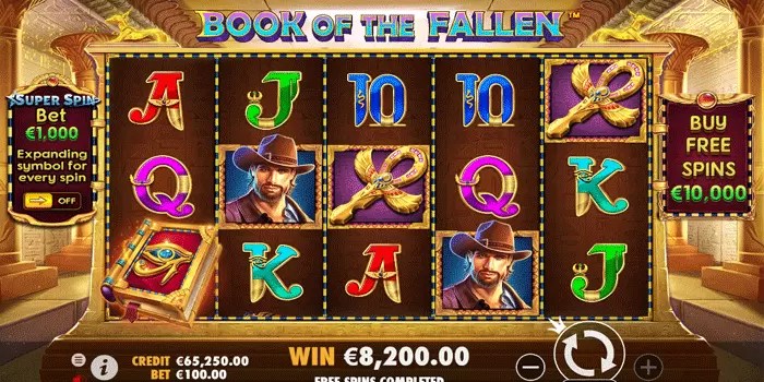 Malam gacor dengan game Book of Fallen di situs slot gacor